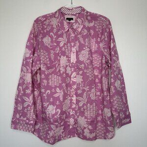 Modern Classic Shirt Size 3X Pink Whimsical Floral